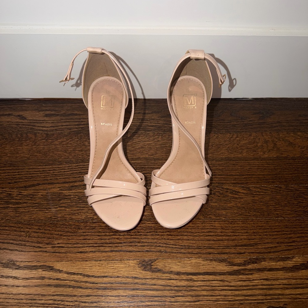 Elegant Blush Strappy Heels